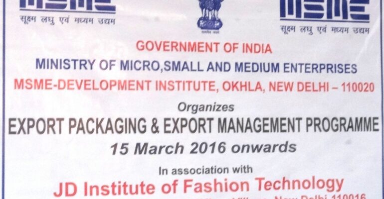 JD Institute of Fashion Technology in Collaboration with Ministry of Micro, Small and Medium Enterprises (MSME) (3)