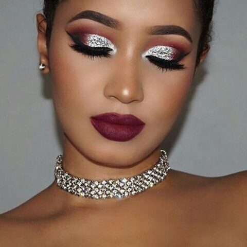 Glitter makeup