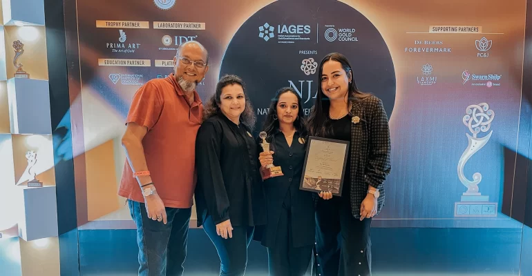 JD Institute Proudly Celebrates Shruthi Jain’s Accomplishment at National Jewellery Awards 2024