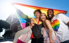 LGBTQ+ Community celebrating rainbow flag history, October (2)