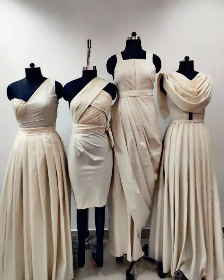 DRAPING DISPLAY BY THE FASHION DESIGN STUDENTS